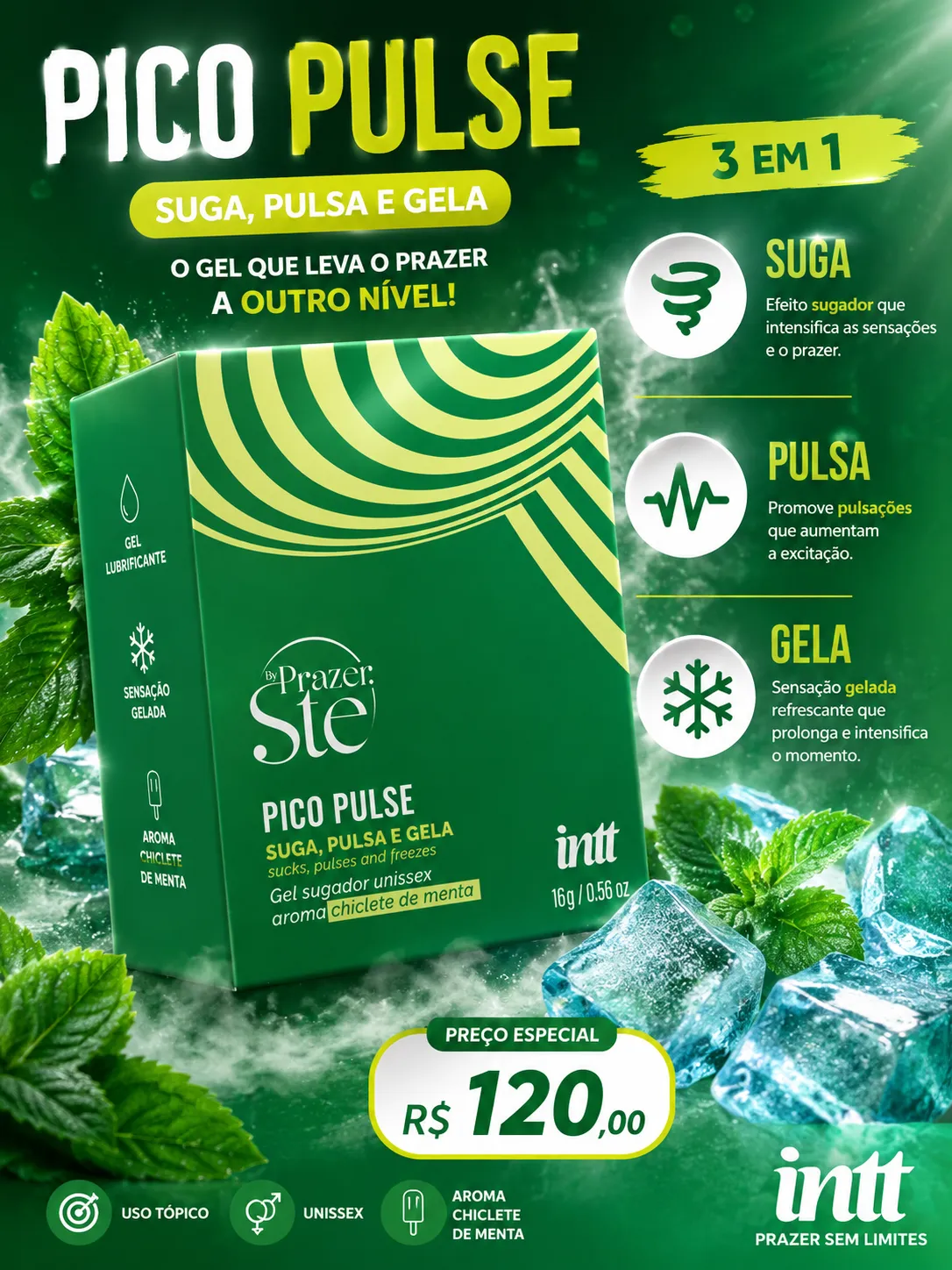 Pico pulse chiclete de menta