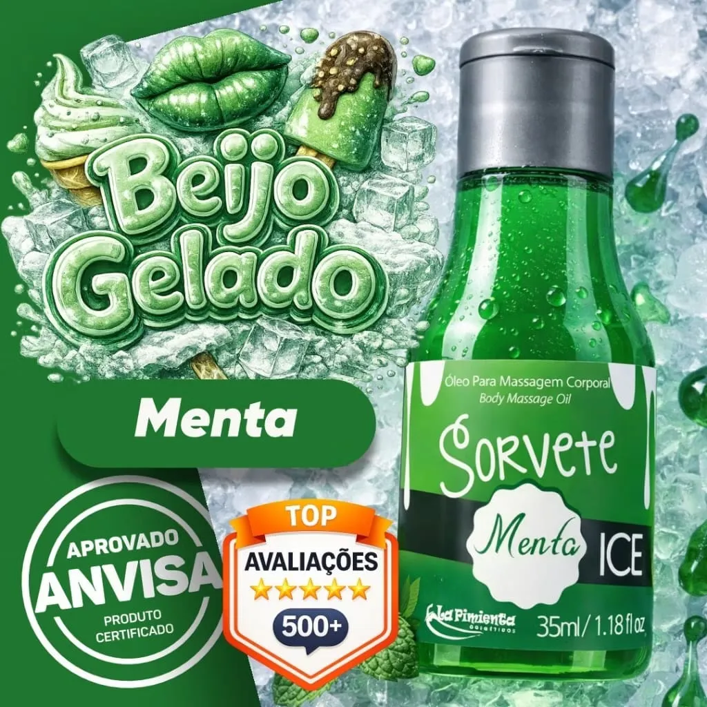 Óleo beijável sabor menta