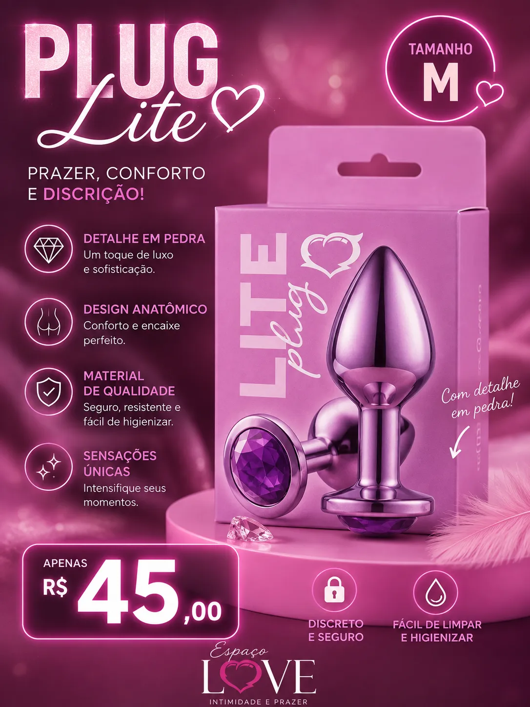 Plug M lilás