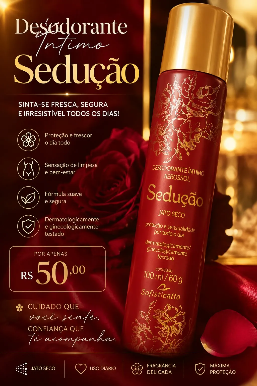 Desodorante íntimo sedução