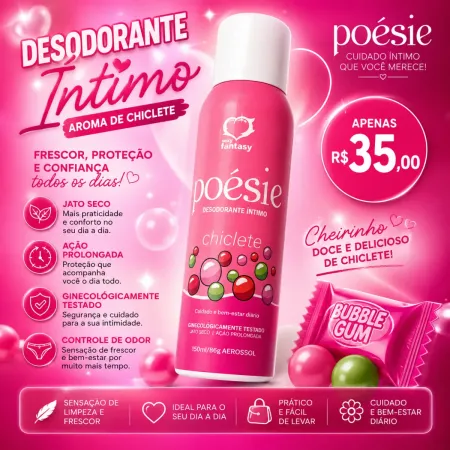 Desodorante íntimo chiclete - poésie